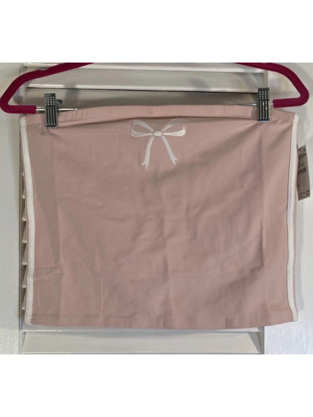 Nordstrom Pink Bow-Accent tube top bandeau new